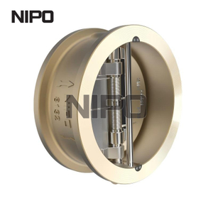 Clapet anti-retour à double disque en bronze d'aluminium de type sans retenue