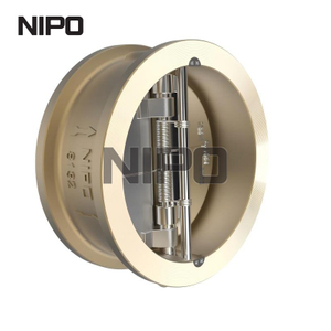 Clapet anti-retour à double disque de type pivotant sans retenue de plaquette C95800