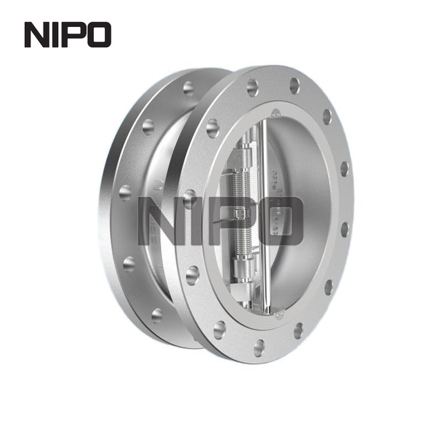 Clapet anti-retour &agrave; double disque, conception &agrave; bride sans retenue API6D