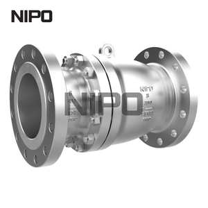 Clapet anti-retour &agrave; d&eacute;bit axial de type anti-claquement &agrave; corps moul&eacute; &agrave; bo&icirc;tier divis&eacute; 