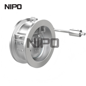 Clapet anti-retour &agrave; disque inclinable de type plaquette avec poin&ccedil;on lourd