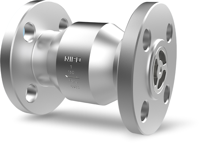 Clapet anti-retour à débit axial