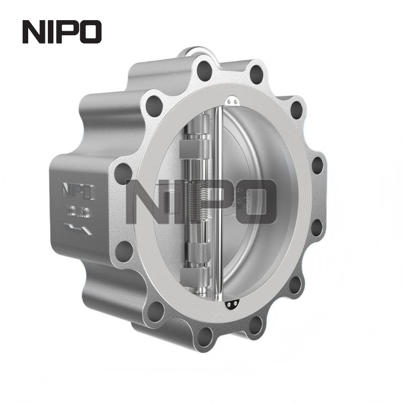 Clapet anti-retour à double disque de type cosse à corps moulé 